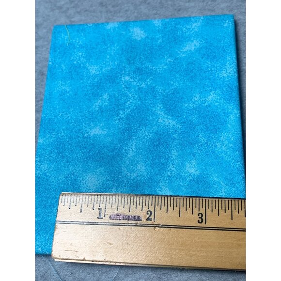 Turquoise Blue Cotton Fat Quarter Quilting Fabric 18x22 Marbled Pattern Crafting - Picture 2 of 3
